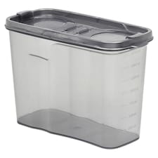 Plastic Food Storage Cereal Container Dispenser Airtight Click Lid | Clear | Black | 3.25 Litre Black | 1