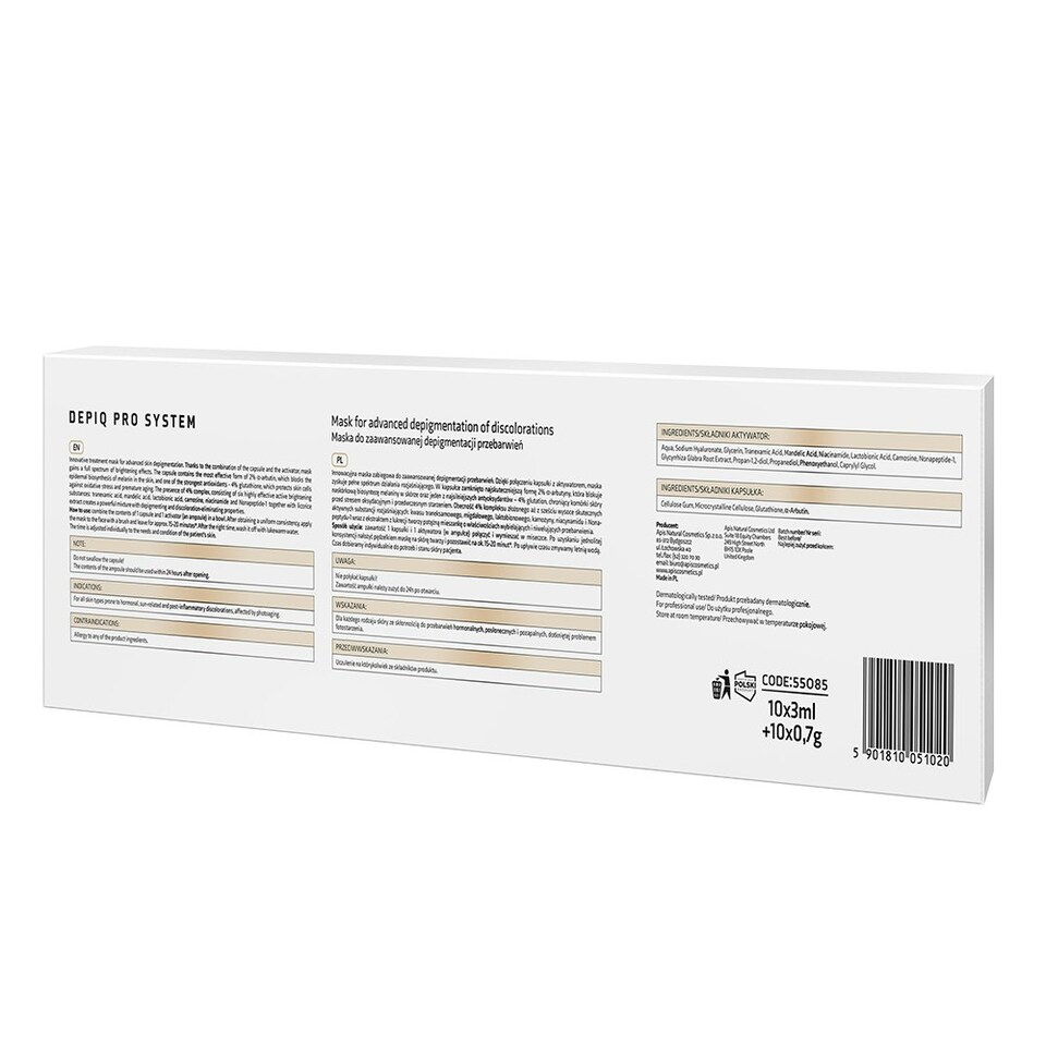 image 1 of Apis Professional DepiQ Pro System Mask for Advanced Depigmentation of Discolouration 10x3ml