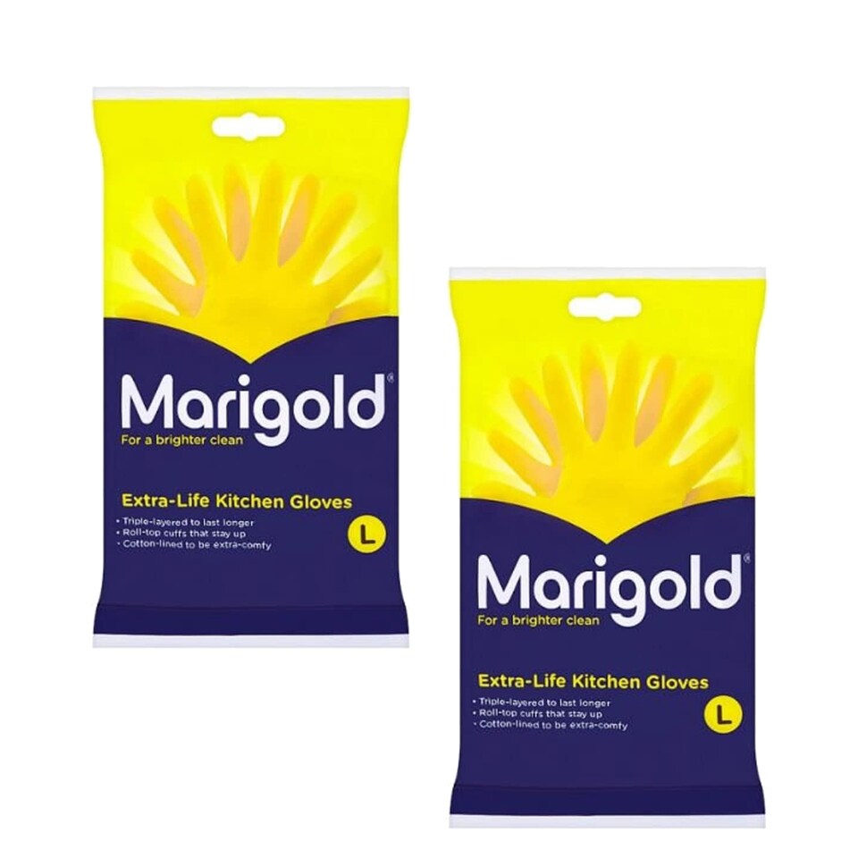 image 1 of Marigold Kitchen Gloves Large Reusable Cleaning Gloves 1 Pair Pack of 2