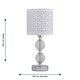 image 7 of First Choice Lighting Set of 2 Chrome Two Ball Table Lamps with White Cut Out Shades Chrome | White