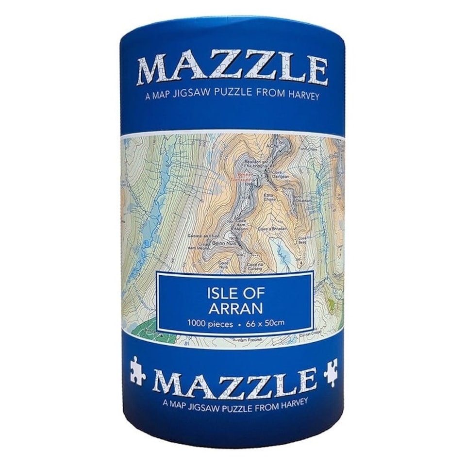 image 1 of Harvey Isle of Arran Mazzle Map Jigsaw Puzzle 1000pcs