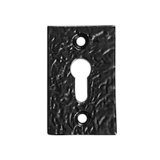 Hammer & Tongs Rectangular Escutcheon Plate - W30mm x H50mm - Black