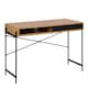 image 3 of Angus Office Desk with Sliding Door in Oak & Black