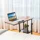 image 4 of COSTWAY Industrial Sofa Side Table Height Adjustable Rolling Natural Yellow