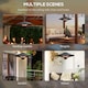 image 8 of Outsunny 2kw Electric Heater LED Halogen Heating Hanging Light Outdoor Remote