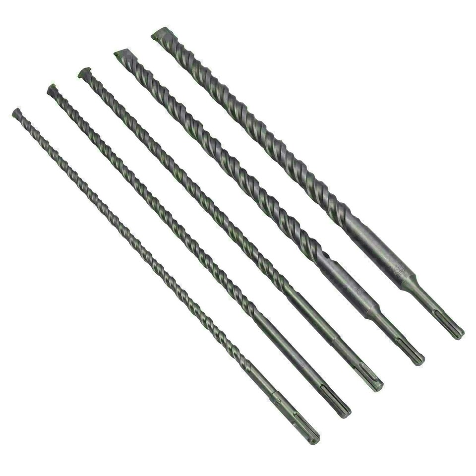 image 1 of 5pc SDS Masonry Metric Drills For Bricks Blocks Concrete 10 - 25mm 450mm Long