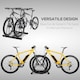 image 3 of HOMCOM Reversible 2 Bike Holding Rack Steel Frame Indoor Outdoor Foot Caps Stand