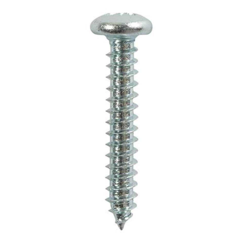 image 1 of Timco - Self-Tapping Screws - PZ - Pan - Zinc (Size 8 x 3/4 - 14 Pieces)