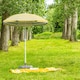 image 6 of Harbour Housewares Metal Beach Parasol - 1.8m  - Yellow Stripe