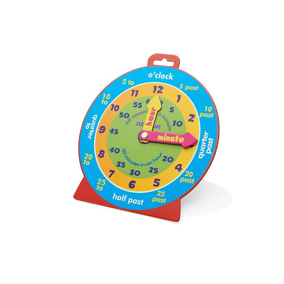 image 1 of Educational Learning Time 23cm Magnetic Clever Clock by Clever Kidz