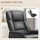 image 4 of HOMCOM Recliner Armchair with Wood Base, Upholstered Reclining Chair, Black | Black