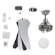 image 3 of ValueLights Apache Silver Ceiling Fan Light