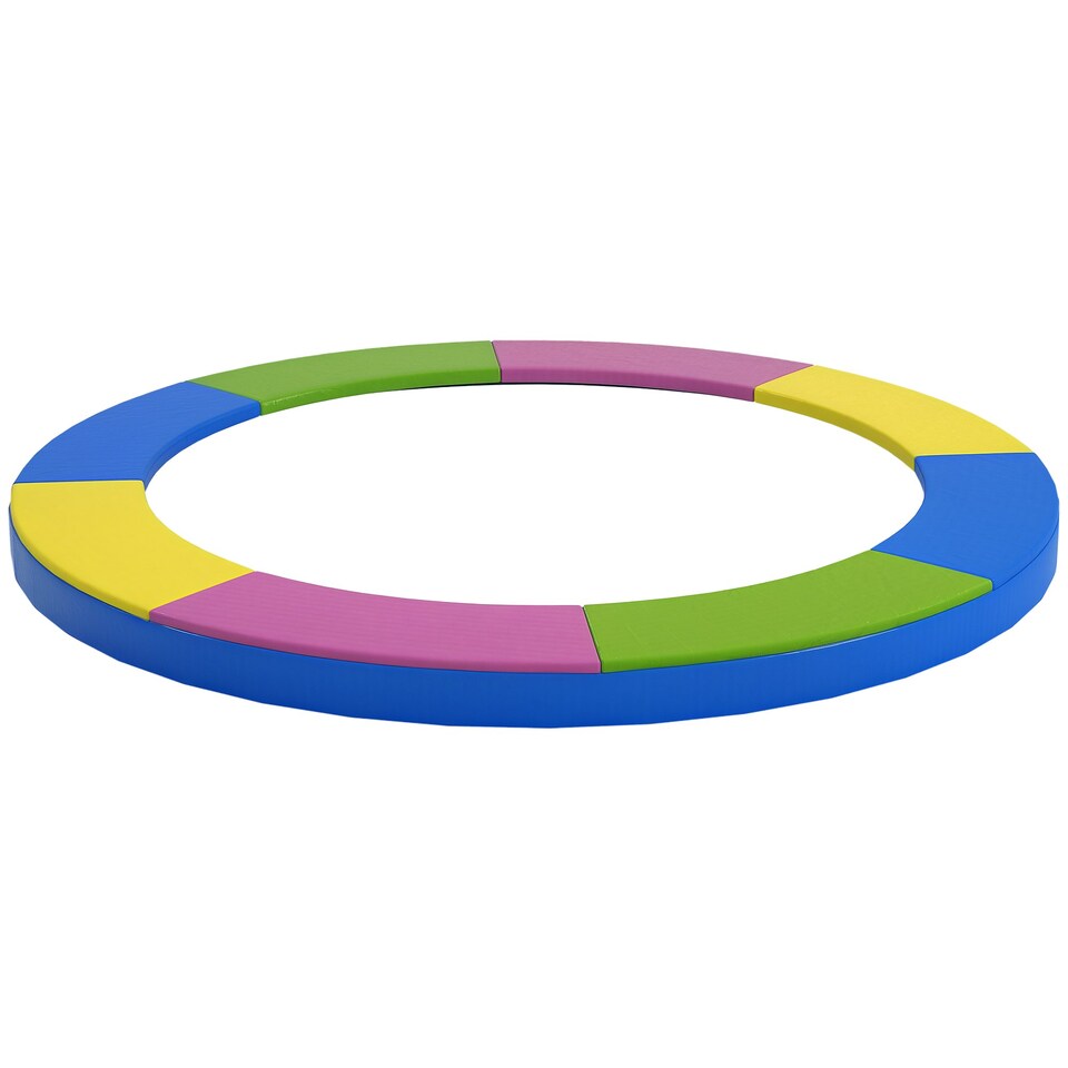 image 1 of SPORTNOW 8FT Trampoline Pad Spring Cover, Waterproof, Multi-Colored