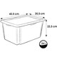 image 5 of Keeeper Mickey Mouse Storage Box with Lid 24 Litre Cloudy Blue