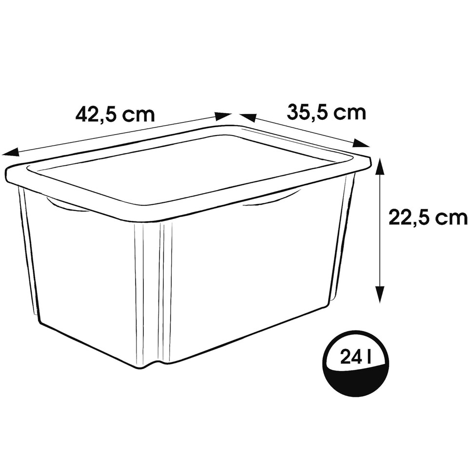 image 1 of Keeeper Mickey Mouse Storage Box with Lid 24 Litre Cloudy Blue