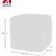 image 4 of rucomfy Velvet Cube Bean Bag Pouffe - Soft Stylish Footstool