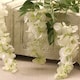 image 3 of White 3 Head Wisteria Artificial Flower 122cm