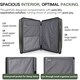 image 4 of 4 Piece Suitcase Set: Vanity, Carry-On, Medium & Large with Cupholder | Green | Hunter Green