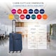 image 3 of Flight Knight Lightweight 4 Wheel 800D Soft Case Quilted Suitcases Anti Crack Cabin & Hold Luggage Options 100+ Airlines Approved - easyJet, BA & Many More! Blue | Navy | Medium