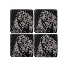 The Just Slate Company Set of 4 Cocker Spaniel Slate Coasters
