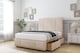 image 3 of Sloomy Lisbon Sand Naples Divan Bed With Mattress 2 Drawers Left Side With 54" Floor Standing Headboard & 12" Matching Footboard 2'6 Small Single | Cream | Sand | Small Single | 1