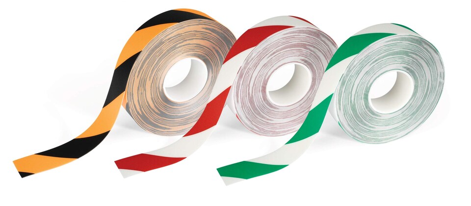 image 1 of Durable DURALINE Safety Non-Slip Hazard Warning Tape | 50mm x 30m | Red/White | Red