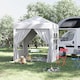 image 2 of Outsunny 2 x 2 m Garden Pop Up Gazebo, Wedding Party Tent Marquee, Water Resistant Awning Canopy with Sidewalls, Windows, Carry Bag, White