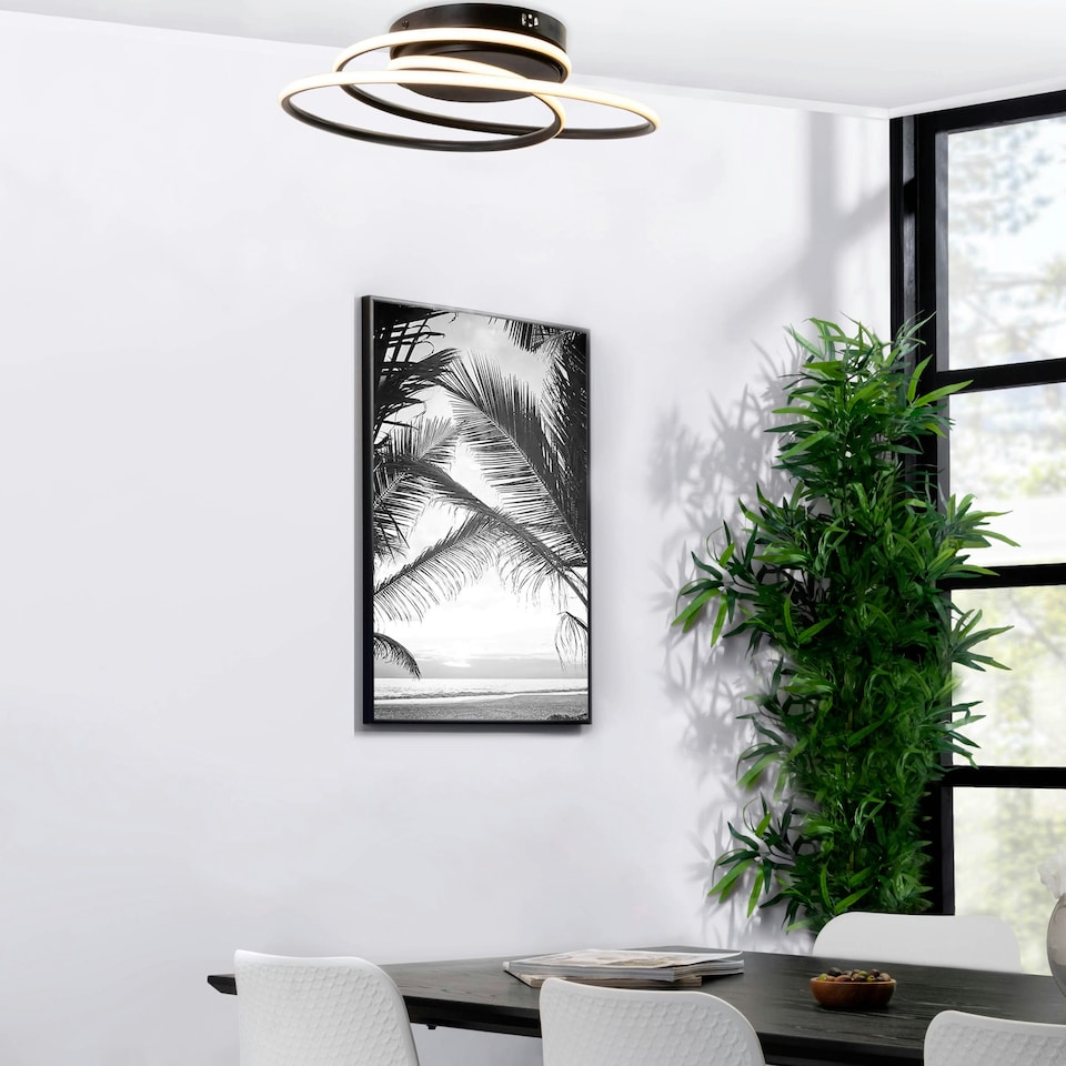 image 1 of BHS Pei LED Ceiling Light | Black | Satin Black | 1