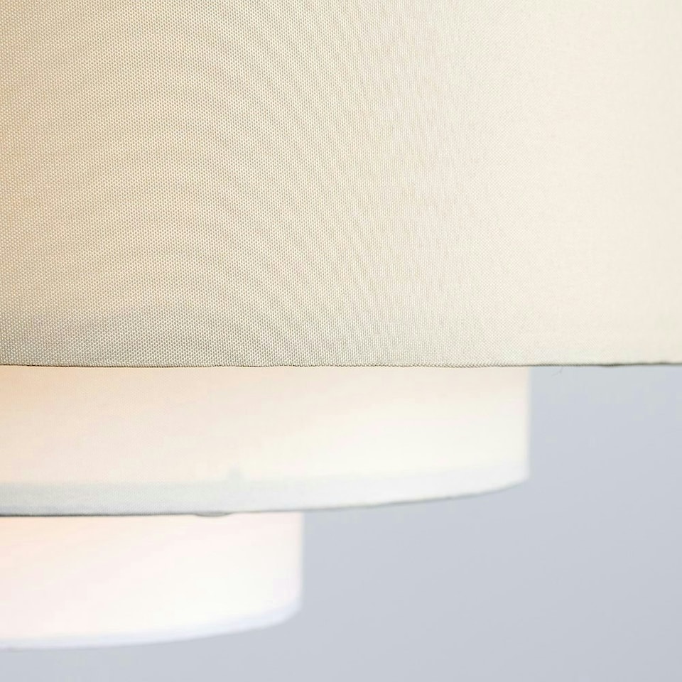 image 1 of ValueLights Modern 3 Tone Cream 5 Tier Cylinder Ceiling Pendant Light Shade