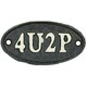 image 1 of 4U2P Toilet Bathroom Cast Iron Sign Plaque Door Wall House Work Office Shop