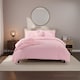image 2 of Super Soft Teddy Duvet Cover Set Heart Embossed Cozy Fleece Bedding | Pink | Super King