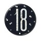 image 1 of Unique Party Prismatic 18th Badge - Black/Silver - One Size