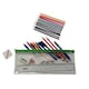 image 1 of Stationery Filled Green Zip 13x5" Pencil Case with Colouring Pencils