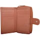 image 1 of London Leathergoods Womens Genuine Leather Magnetic Flap Zippered Money Holder Purse Wallet | Brown | Tan