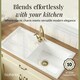 image 4 of Fireclay Kitchen Bundle - Single Bowl Sink & Drainer, Waste & Mono Crosshead Tap, 1010mm - Brushed Brass - Balterley