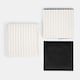 image 7 of OHS Soft Fleece Ribbed Foldable Cube Footstool Seat Storage Organiser Ottoman Cream