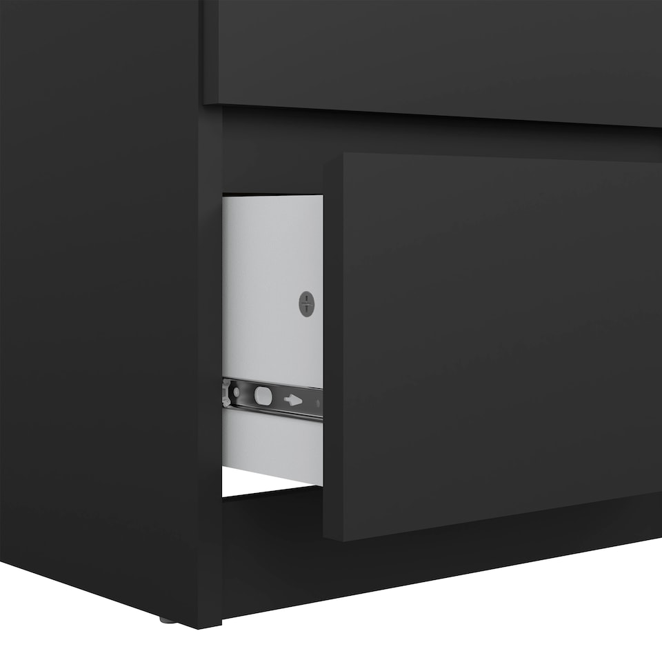 image 1 of Naia Narrow Chest of 5 Drawers in Black Matt