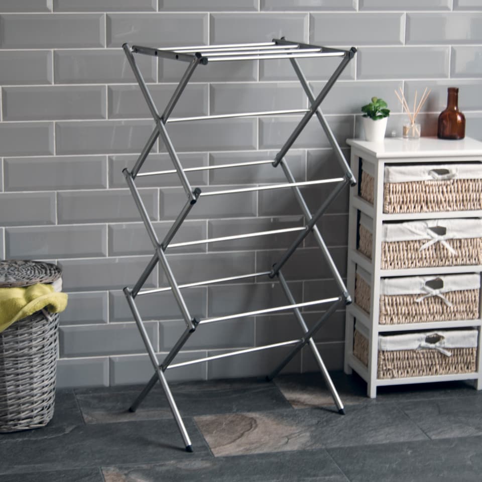 image 1 of Home Vida 3 Tier Metal Clothes Airer Freestanding Drying Rack