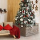 image 6 of COSTWAY Christmas Tree Wooden Tree Box Stand Cover Grey | One Size
