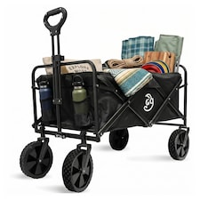 Foldable Wagon Cart with Adjustable Handle for Camping Shopping