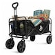 image 1 of Foldable Wagon Cart with Adjustable Handle for Camping Shopping