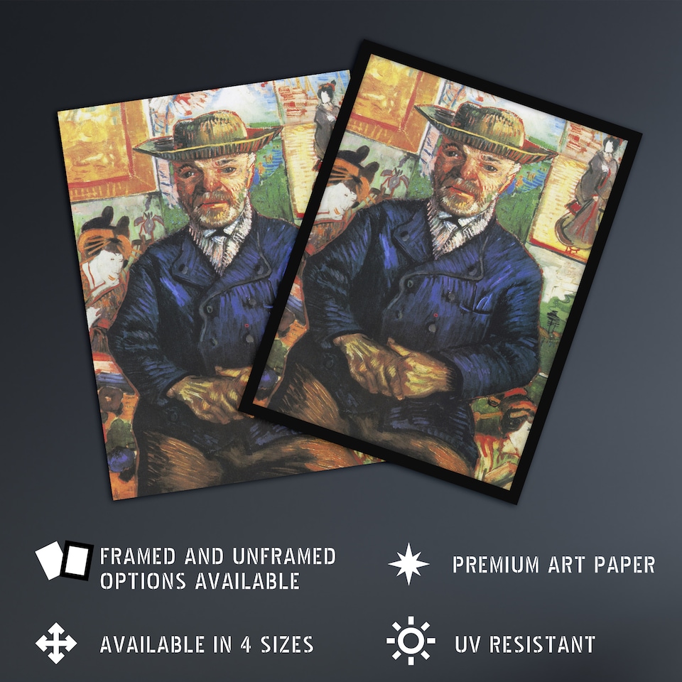image 1 of Portrait of Pere Tanguy Van Gogh Vintage Huge Wall Art Poster Print 24X32"