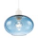 image 2 of Modern Blue Blown-Glass Pendant Light Shade with Subtle Air Bubbles