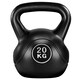 image 1 of Yaheetech 20kg Weight Lifting Kettlebell with HDPE Coating | Black | 20