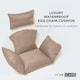 image 2 of Homescapes Luxury Waterproof Egg Chair Cushion With Headrest - Beige