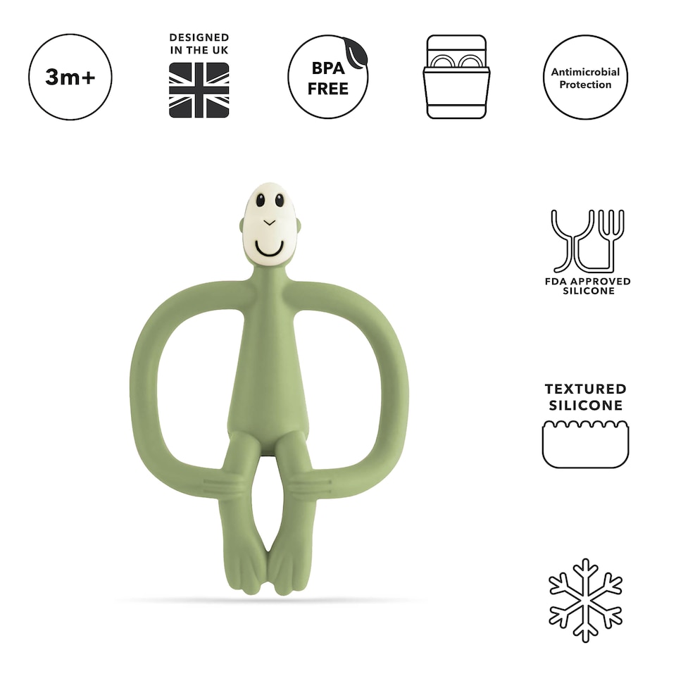 image 1 of Matchstick Monkey Original Teething Toy | Green | Olive Green