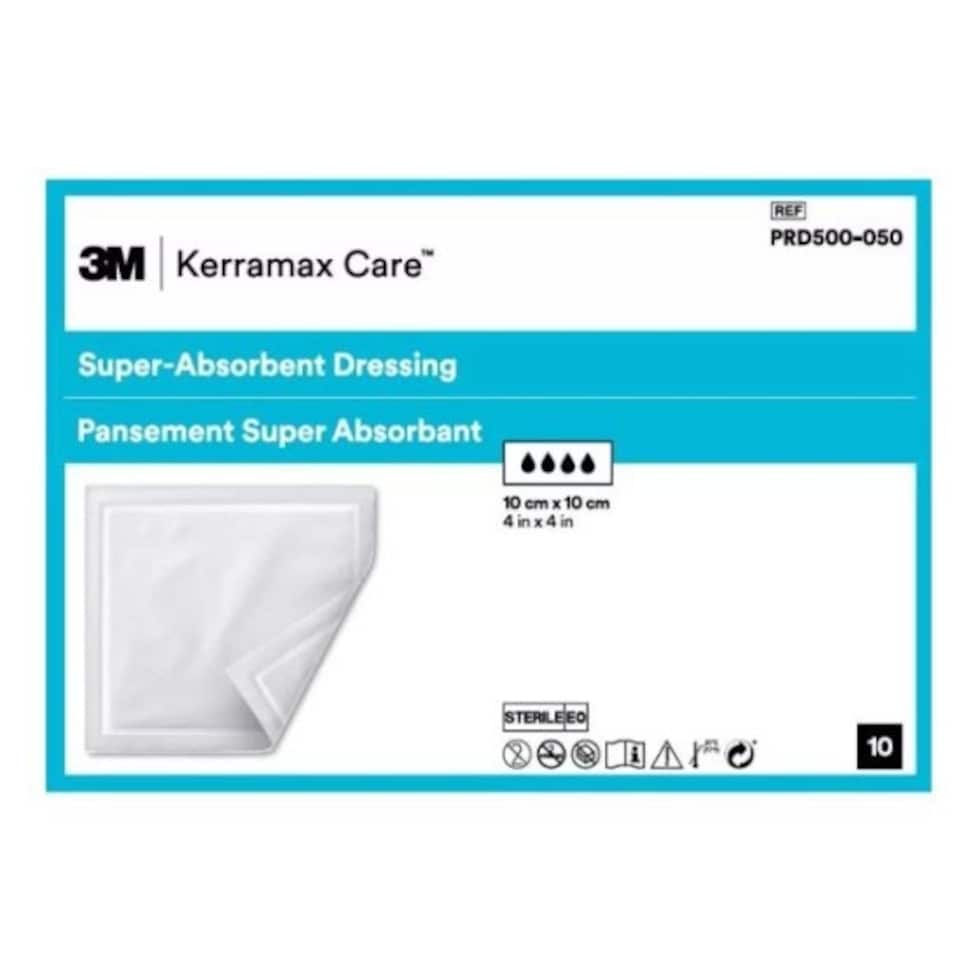 image 1 of Kerramax Care Superabsorbent Dressing 10cm x 10cm Pack of 10