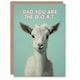 image 1 of Fathers Day Cute Greatest Time G.O.A.T. Dad Card