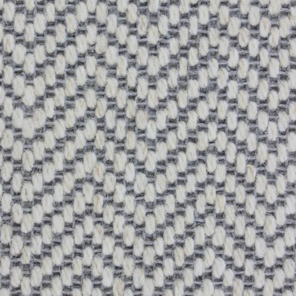 image 1 of Herringbone Dapple Wool Stair Runner with 100% Cotton Black Border Sample