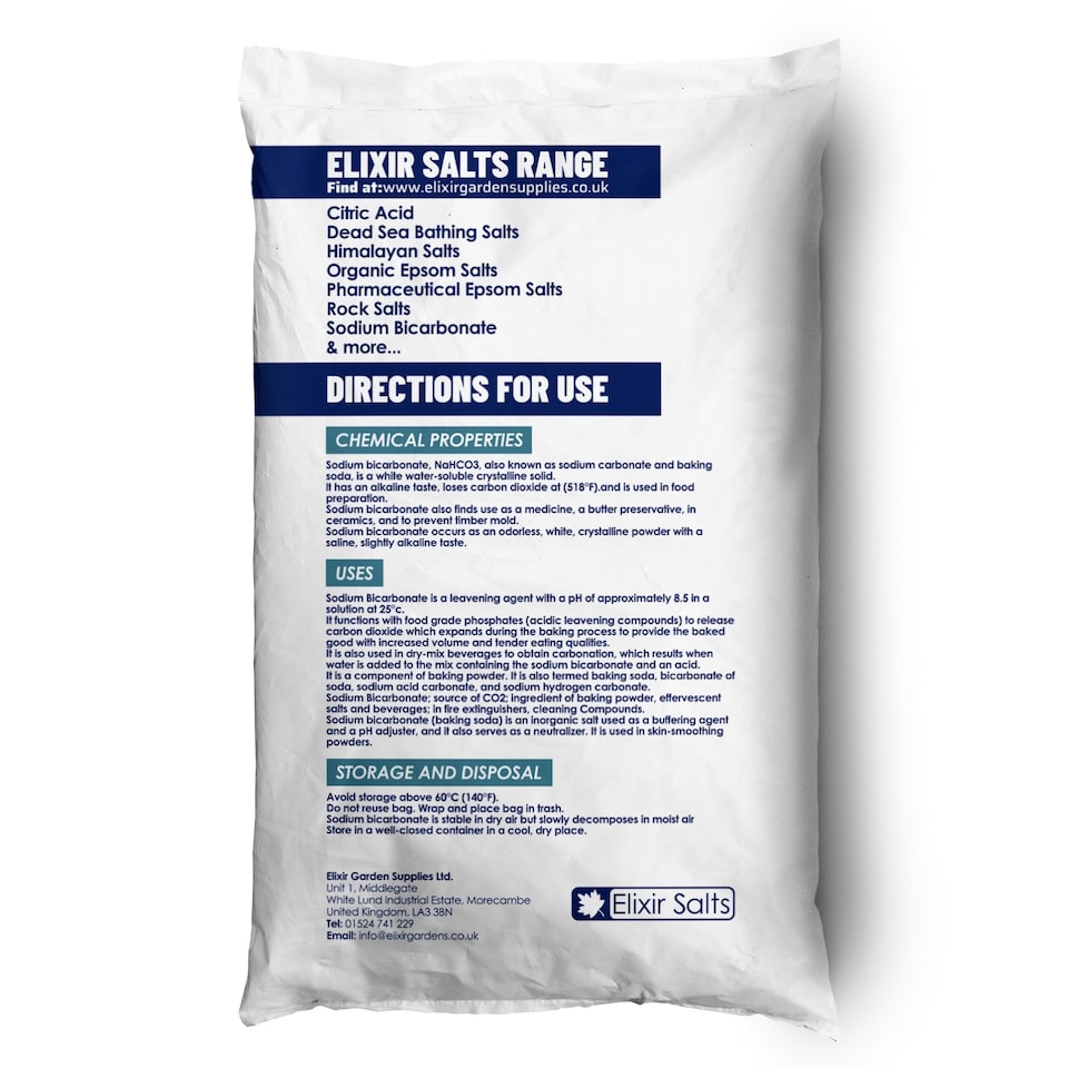 image 1 of Elixir Gardens Bicarbonate of Soda Fine Powder Multi Purpose - 25kg bag
